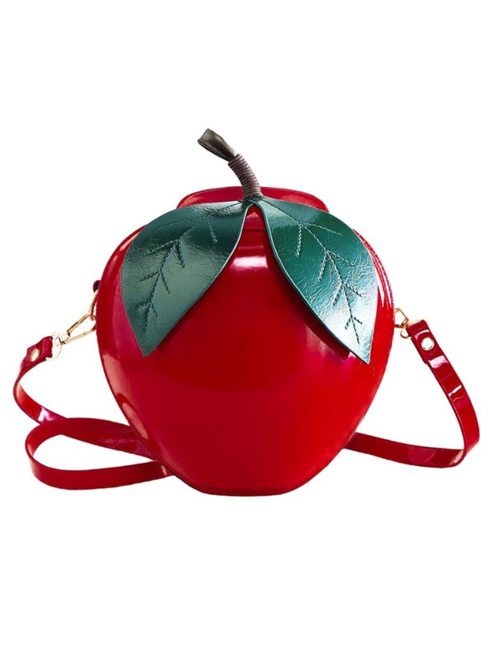 Apple Shape Shoulder Bag Crossbody Bag PU Leather Handbag